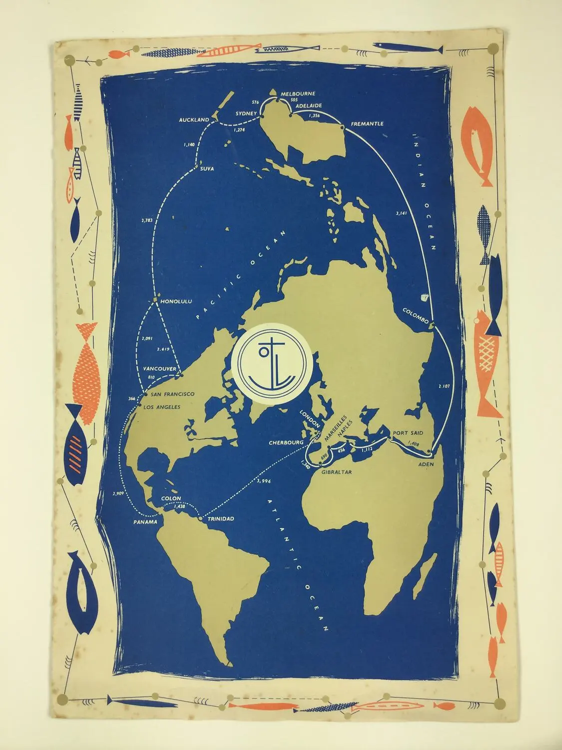 Menu - Dinner, Orient Line, SS Oronsay, 19 Mar 1959