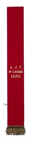 Presentation Sash - AJC St. Leger, Phar Lap, Red, 1930