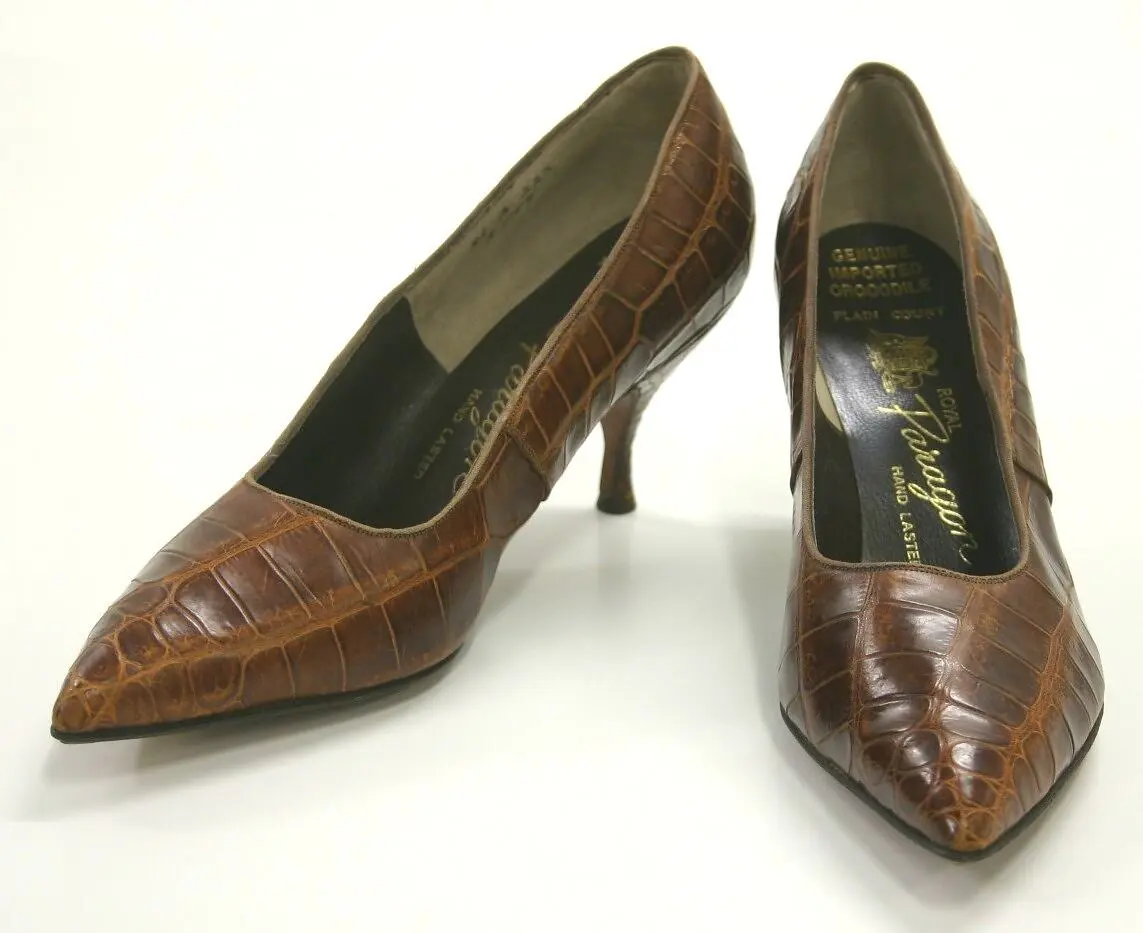 Shoes - Paragon, 'Royal', Court, Crocodile Skin, 1950s-1960s