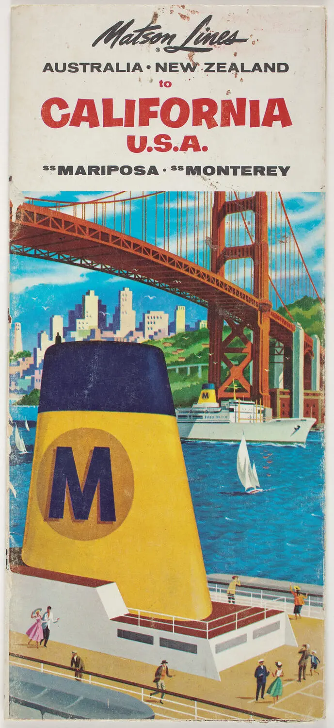 Booklet - 'Australia - New Zealand to California, USA, SS Mariposa SS Monterey', Matson Line, circa 1930s