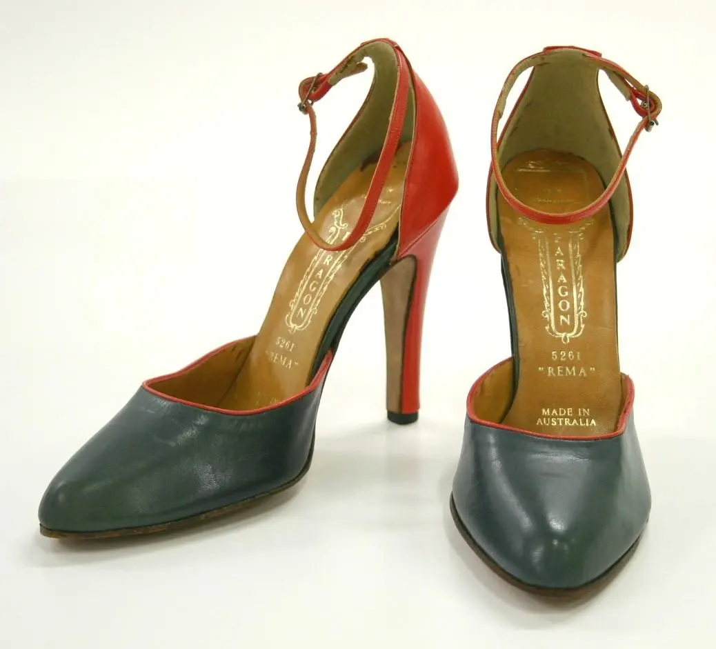 Shoes - Paragon, Belle Chaussure, 'Rema', Ankle Strap, Red & Blue