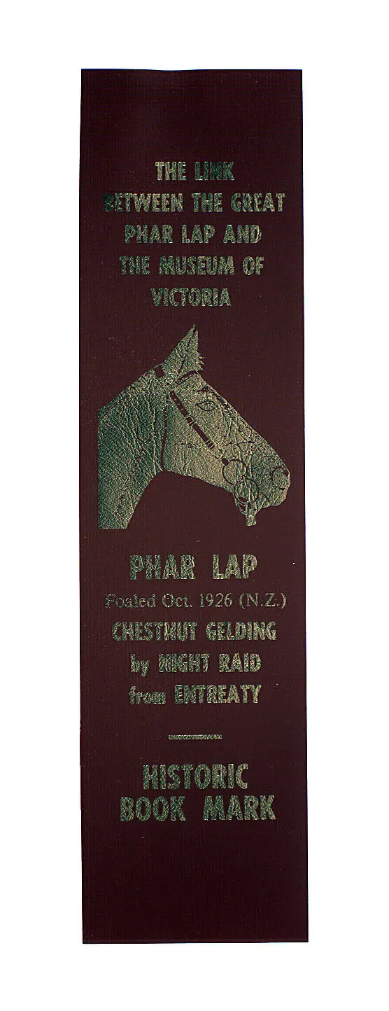 Bookmark - Museum Victoria, Phar Lap, 1986