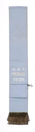 Presentation Sash - AJC Derby, Phar Lap, Blue, 1929