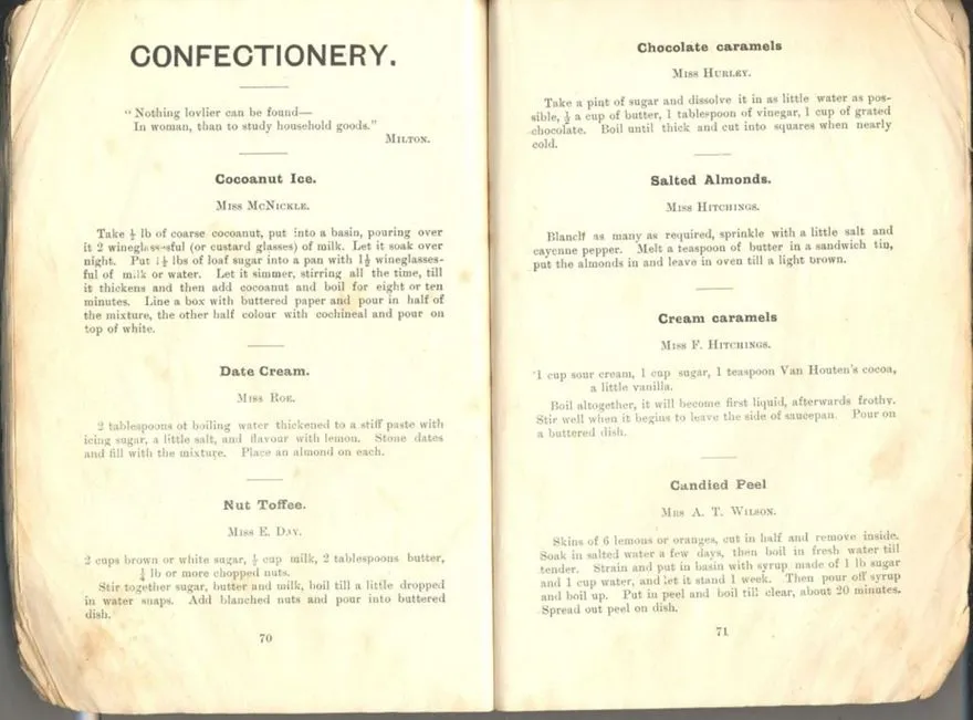 Pages 70 and 71 - Horowhenua Cookery Book