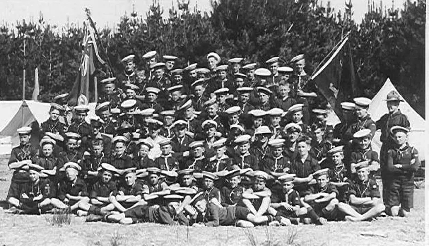 Sea Scouts, Foxton Beach, c.1914