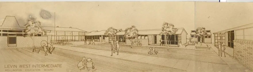 Architects sketch of Levin West Intermediate School