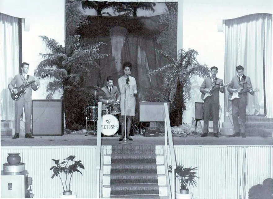 Band "The Pictones" peforming, Electricity Exhibition 1972