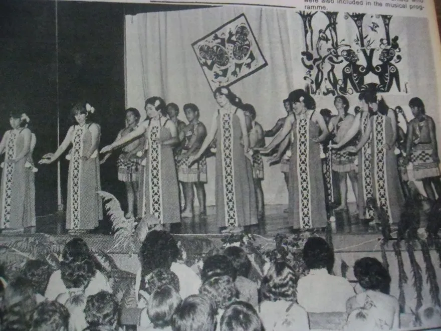 Horowhenua College Kapa-haka group performing.