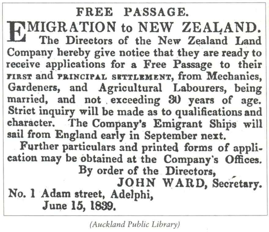 Emigration Free Passage Notice