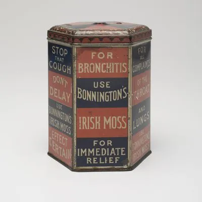'Irish Moss' cough medicine tin by George Bonnington Limited