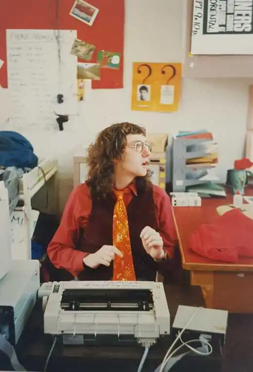 Radio One office staff - James Dignan, 1986