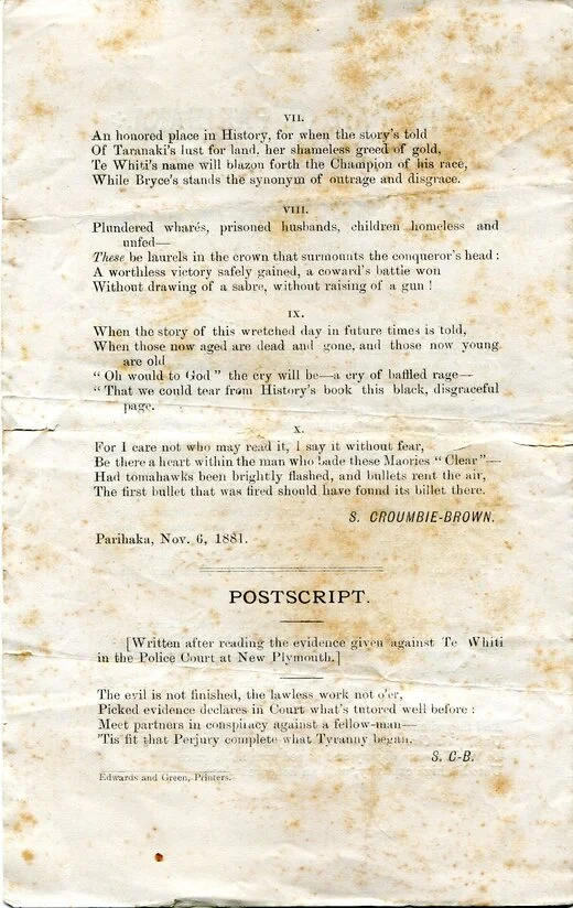 The Raid on Parihaka, (Page 3/3) by Samuel Croumbie-Brown, 6 Nov 1881