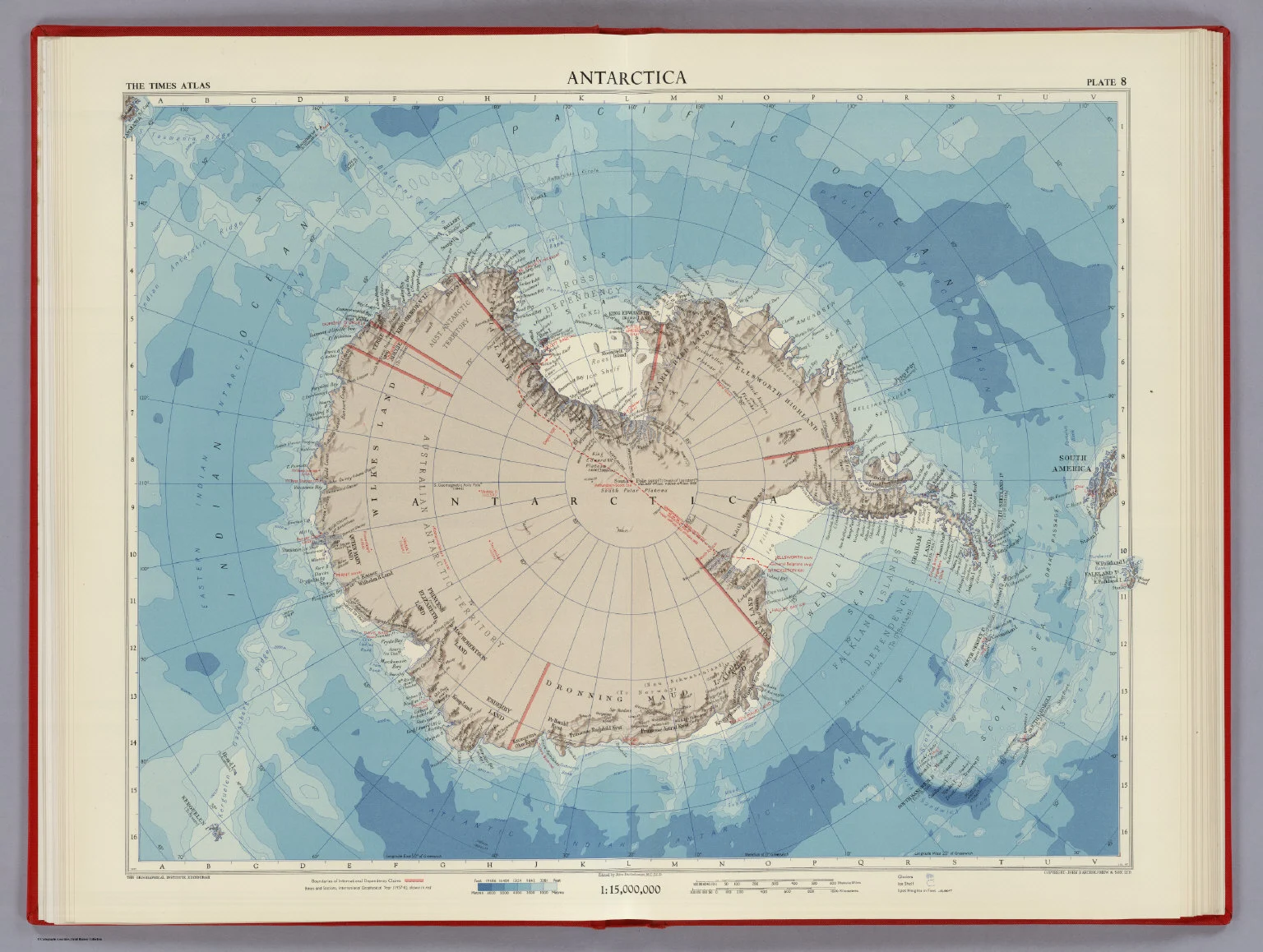 Antarctica. Edited by John Bartholomew, M.C., LL.D. The Geographical Institute Edinburgh. Copyright, John Bartholomew & Son, LTD.