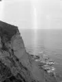 New Zealand, cliff and rock formation on coastline