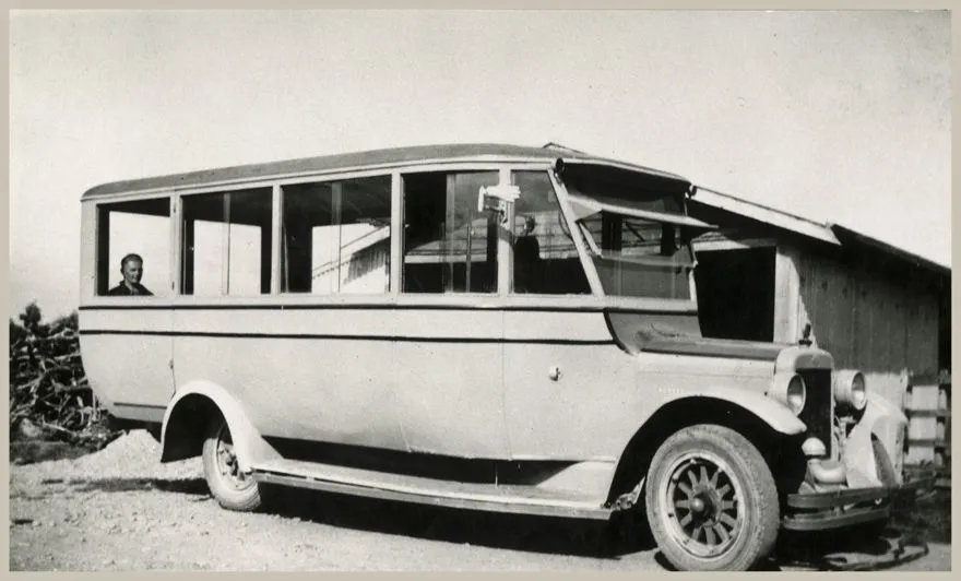 The First School Bus at Opiki