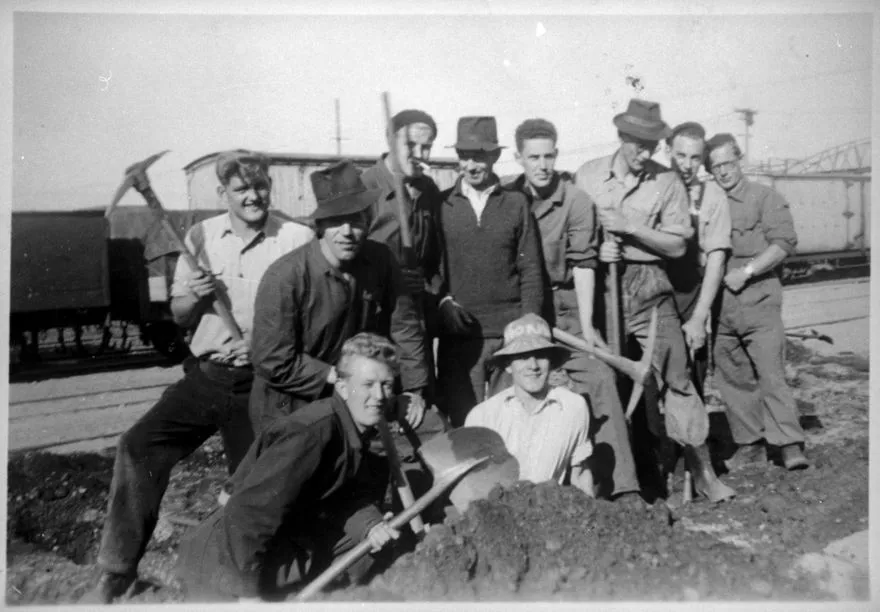 Dutch Railway Workers, Palmerston North Railway Yard