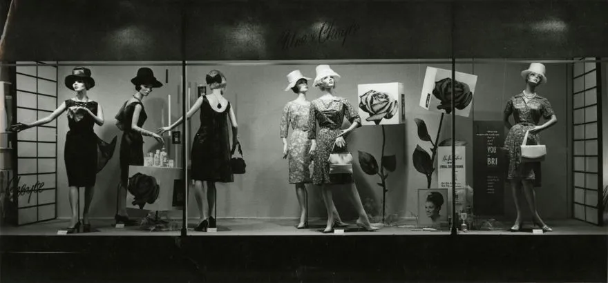 Milne and Choyce window display of women’s summer clothing