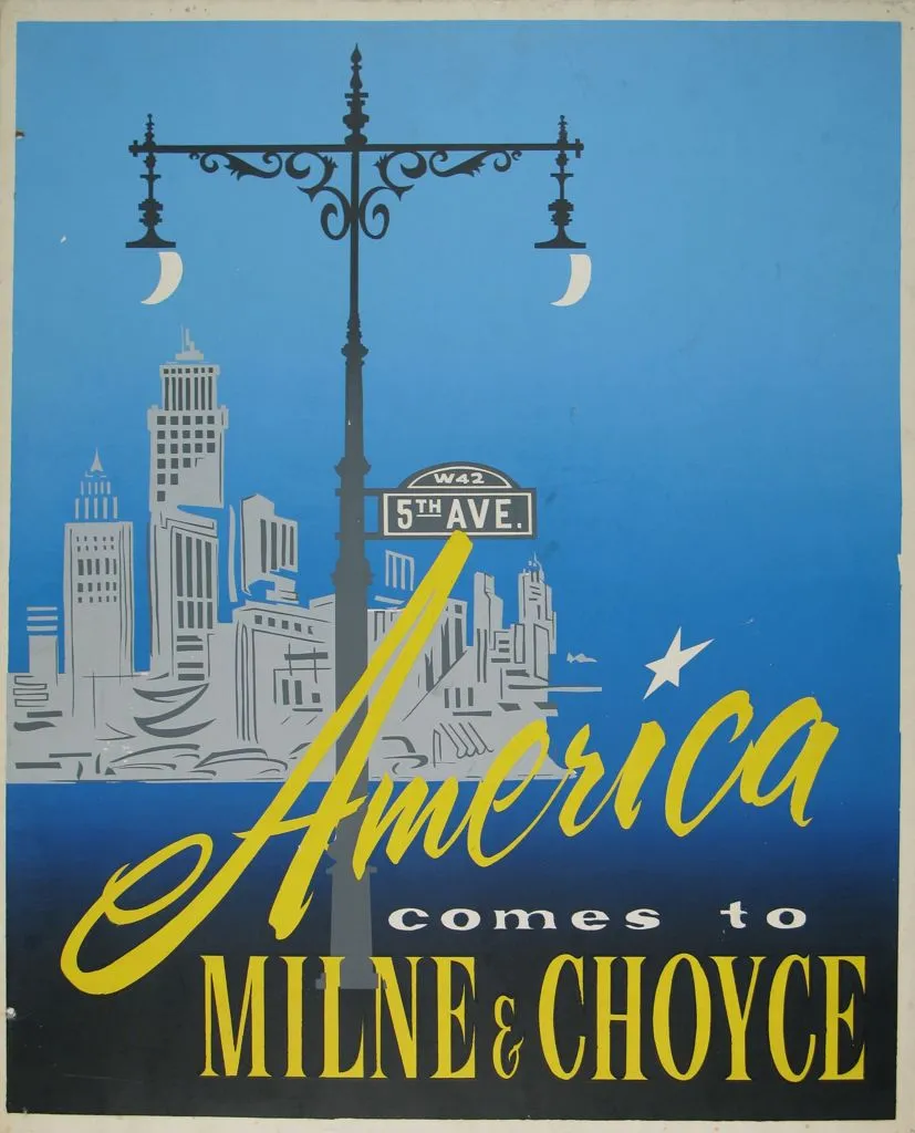 Milne and Choyce advertising poster