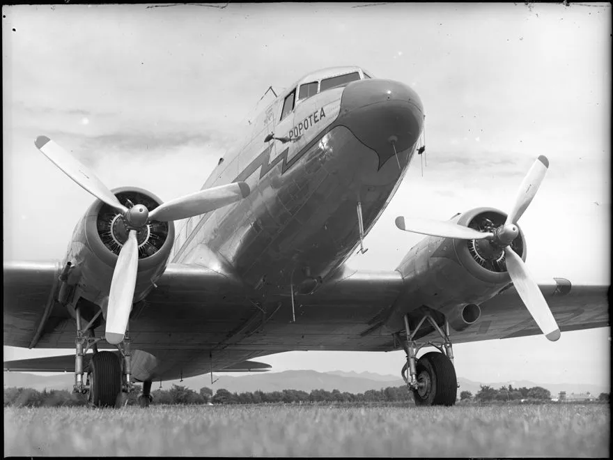 NAC 'Dakota' aeroplane, Palmerston North