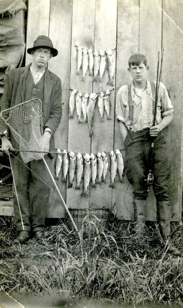 Thomas and Leslie Davis with catch of fish