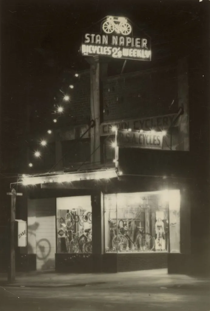 Stan Napier's bicycle shop, Fitzherbert Avenue