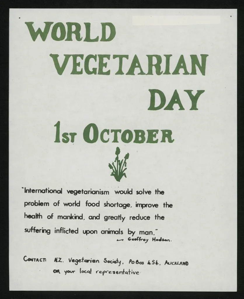 World Vegetarian Day poster