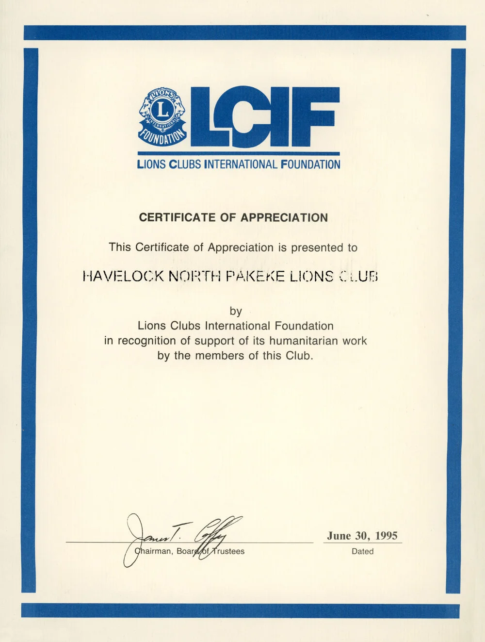 LCIF Certificate