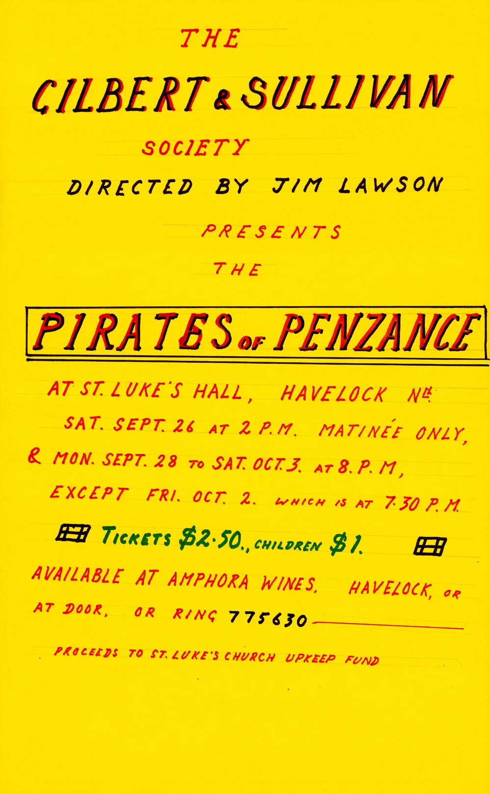 Pirates of Penzance Poster