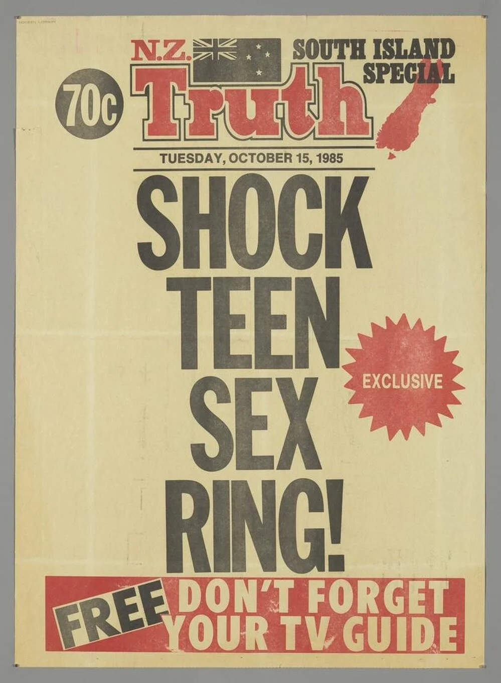 "Shock teen sex ring! Exclusive Free Don't forget your TV guide"