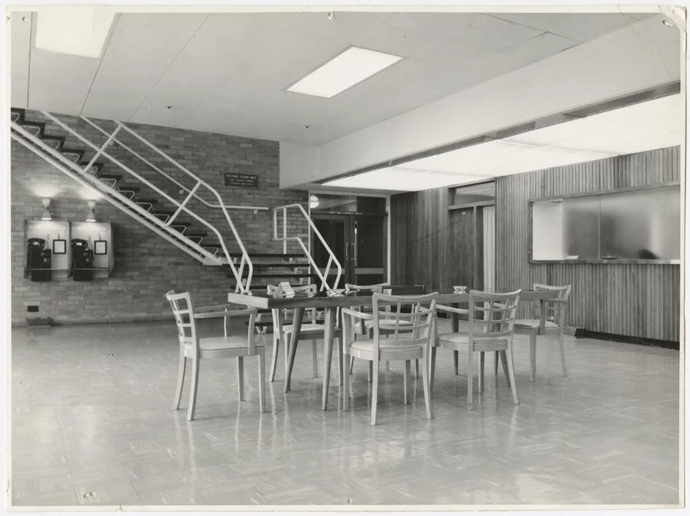 Furniture in the Dental School common area