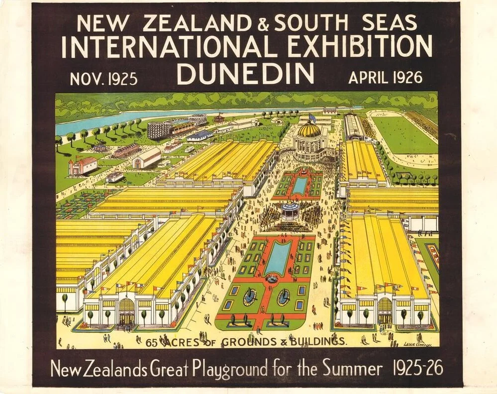 'New Zealand & South Seas International Exhibition Dunedin, Nov. 1925, April 1926, New Zealand's Great Playground for the Summer 1925-26'