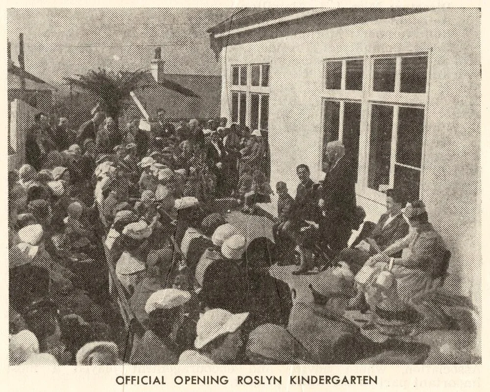 'Official opening Roslyn Kindergarten'