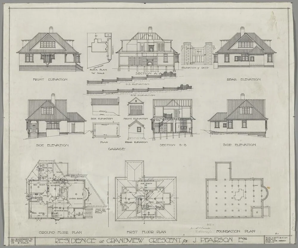 No. 11. J. Pearson, plan for residence, 7 Grandview Crescent, Opoho, Miller and White architects