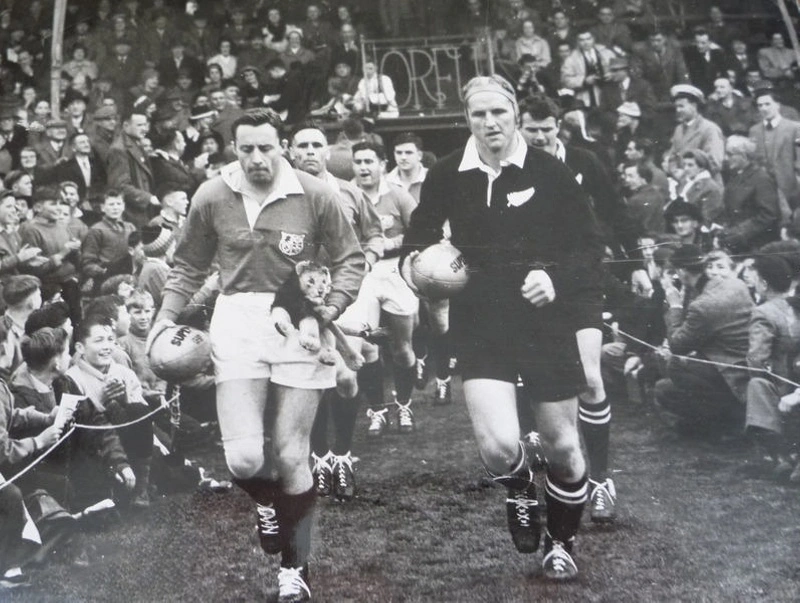 Sport. Rugby Union. 1959 British Lions v NZ All Blacks 1st Test at Carisbrook, Dunedin, New Zealand.