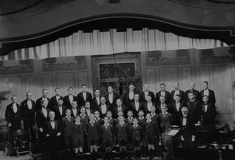 Education. School. Christ's College Choir, 1935, Christchurch, Canterbury, New Zealand.