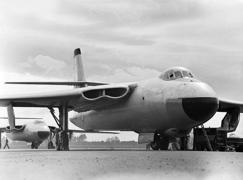 Aviation. Vickers Valiant Nuclear Bomber. Two of them. RAF, Royal Air Force. Christchurch, Canterbury, New Zealand. 8