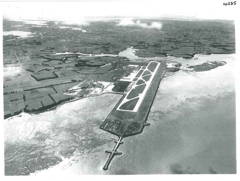 Aerial view of Mangere Airport