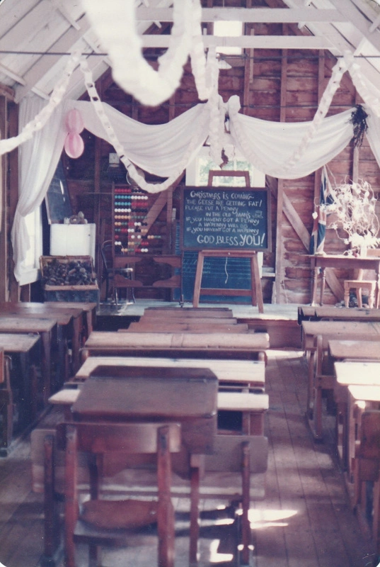 The interior of Ararimu Valley School in the Howick Historical Village.