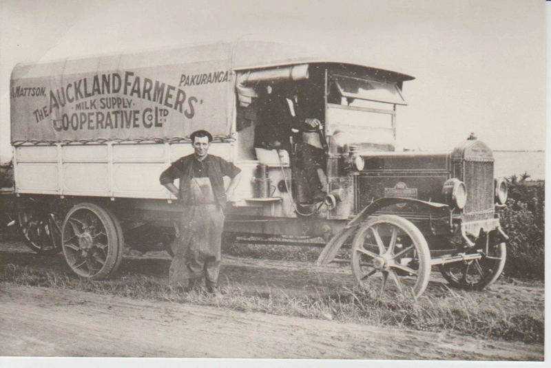 Mattson's milk delivery 'Straker-Squire' truck.