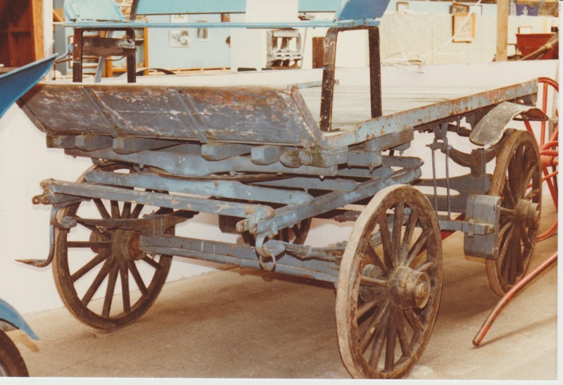 A delivery cart in the Clydesdale Museum.