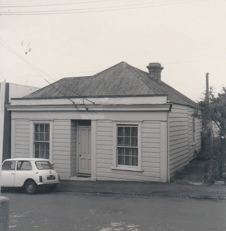 Johnson's cottage in Earl Street, Parnell before it was removed to Howick Historical Village.