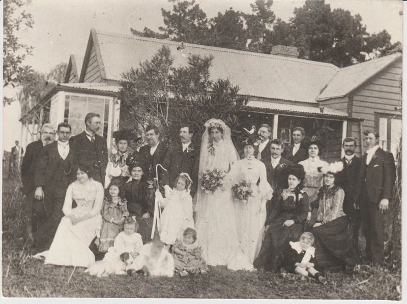 Wedding of Britta Albertina Mattson to John Thomas Graham at 'The Pines".