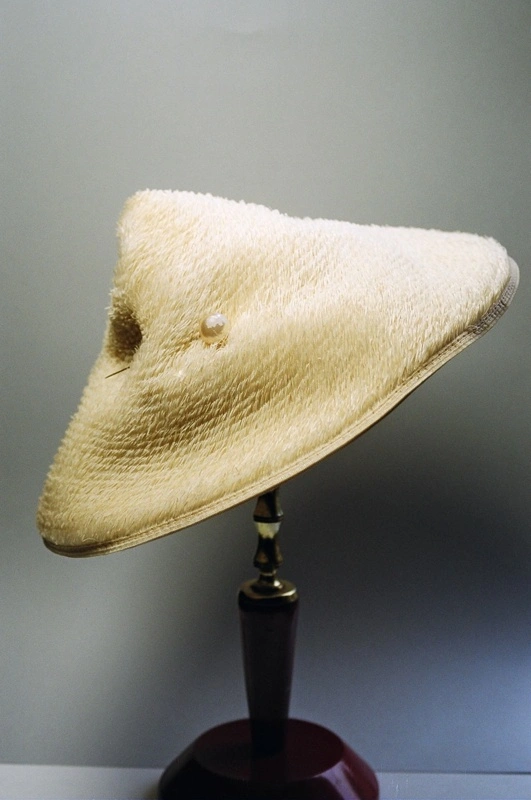 Coolie-Style Cream Hat