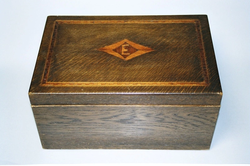 E Inlaid Sewing Box