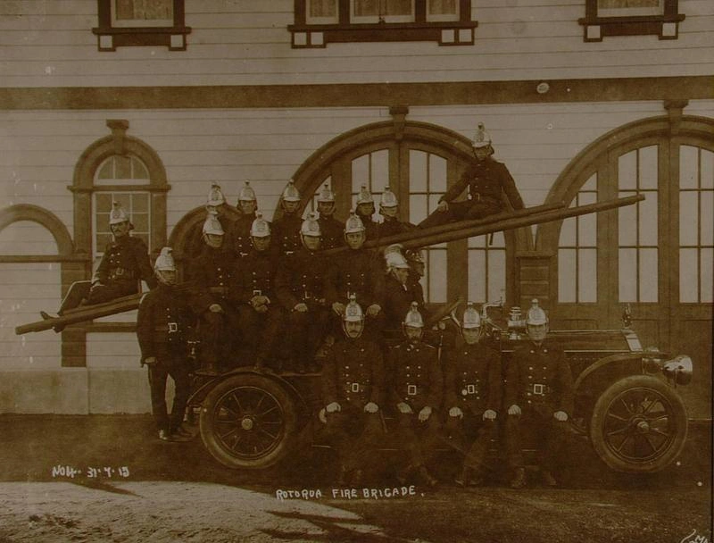 Rotorua fire brigade at Haupapa Street station
