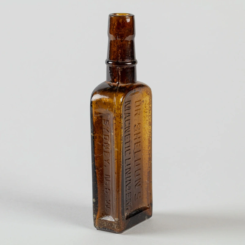 Bottle, 'Dr Sheldon's Magnetic Liniment'