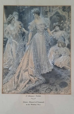 "A Princess's Toilet" Princess Margaret of Connaught in her Wedding Dress