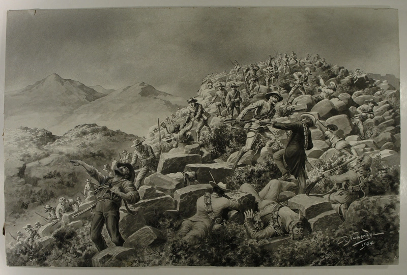 Battle scene, Boer War
