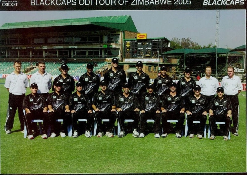 Photo: New Zealand ODI Cricket Team, Black Caps Tour of Zimbabwe 2005