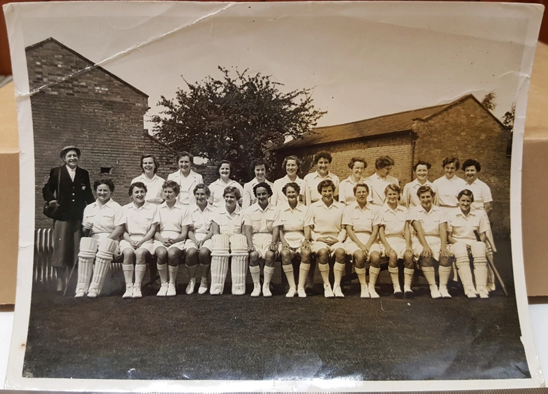 Photograph: 1954 New Zealand Women's tour to England, team photo.